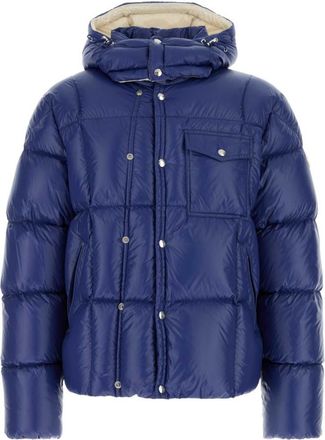 Moncler Blue Quilted Hooded Jacket
