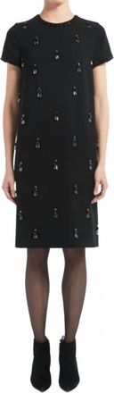Max Mara Short Sleeved Crewneck Tunic Dress In Black