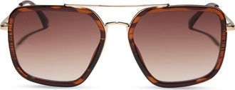 DIFF Eyewear Jesse Navigator Sunglasses in Mahogany Tort at Nordstrom Rack