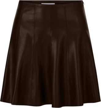 Rich & Royal Falda de Piel Sint&eacute;tica - Skirts - Mujer - Marr&oacute;n - M