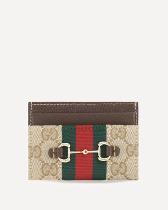 Gucci Web Horsebit Card Holder Female UNI