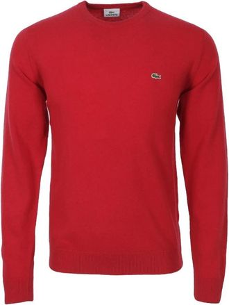 Lacoste Crewneck Sweater - Heren - Ronde hals truien - Rood - XS - Katoen - Truien & Vesten
