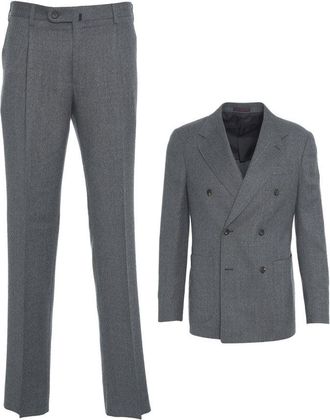 The Gigi Double-Breasted Blazer And Trousers Set With Mirror Lapels