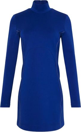 Calvin Klein Jeans Abito corto con collo alto e maniche lunghe - Blu
