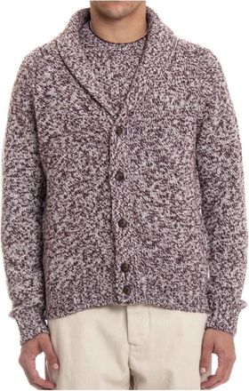 Barba Sjaalkraag Moulin&eacute; Stof Jas - Heren - Vesten - Veelkleurig - 2XL - Wol - Truien & Vesten
