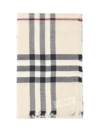 Burberry Womens Scarfs Cream Wool