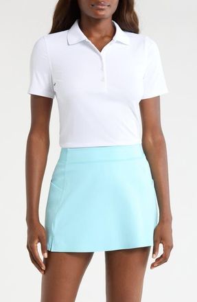 G/Fore Tech Rib Golf Polo in Snow at Nordstrom, Size X-Small