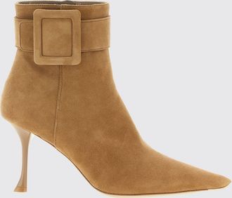 Roger Vivier Viv In The City Suede Ankle Boots with Buckle