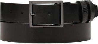 Kazar Dubbelzijdige leren band met perforaties - Dames - Riemen - Zwart - 95 CM - Leer - Accessoires