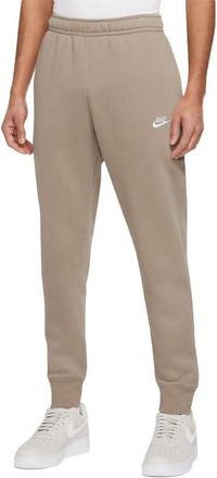 Nike Nike Mens Sportswear Club Fleece Joggers Trousers, Khaki/Khaki/White, XS