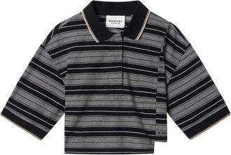 Isabel Marant Polo Shirts, female, Multicolor, Size: M Isalyne Striped Polo Shirt