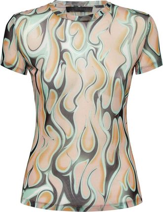 Philipp Plein Tulle T-Shirt Pure SS Flame - Dames - T-shirts - Veelkleurig - M - Polyester - Tops