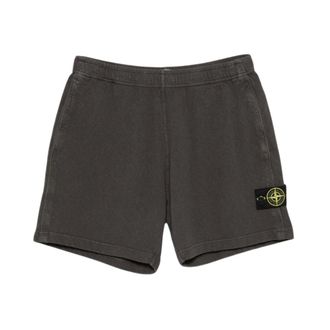 Stone Island Casual Shorts, male, Gray, Size: XL Bermuda Shorts