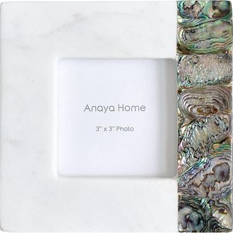 Anaya with Love Rainbow Pearl Marble Picture Frames in White at Nordstrom, Size 3Ft 0In X 3Ft 0In