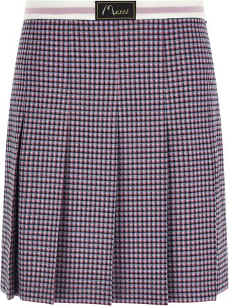 Marni Purple Viscose Long Womens Skirt