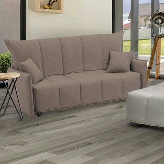 Talamo Italia Sofa Cama Allyson, Sof&aacute; De 3 Plazas, 100% Made In Italy, Sof&aacute; De Sal&oacute;n Con Apertura Trolley Con Apertura Trolley, En Tela Acolchada, Con Reposabrazos 