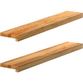 vidaXL Vidaxl - Alf&eacute;izares De Ventana 2 Uds Madera Maciza Roble Marr&oacute;n Claro
