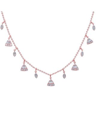Diana M. Jewels Fine Jewelry 14K Rose Gold 1.07 Ct. Tw. Diamond Necklace