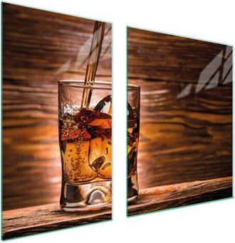 OEM Plato De Vidrio Y Tabla De Cortar 100x52 Whisky