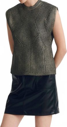 M&eacute;lissa Nepton Seth Sweater Vest In Gold Foil