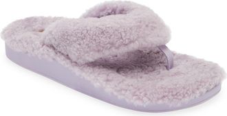 Olukai Kipea Heu Genuine Shearling Slide Sandal in Lilac /Lilac at Nordstrom, Size 11