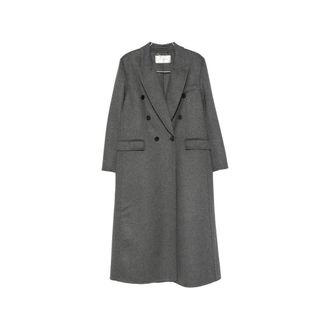 Victoria Beckham Belted Coats, female, Gray, Size: XS Belted Coat
