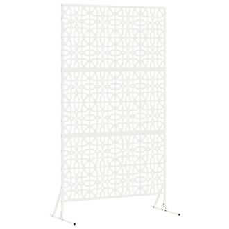 Berkfield Home Privacy Screen g&Auml;&igrave; White, 100x50x180 cm, Steel in White | Size: 100 x 50 x 180 cm