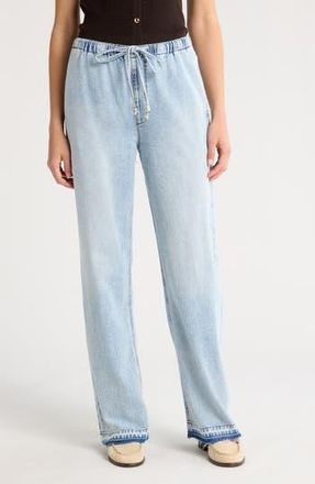 Rag & Bone Ultra Featherweight Logan Release Hem Wide Leg Pull-On Denim Pants in Kierra at Nordstrom Rack, Size X-Small
