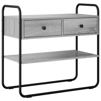 vidaXL Mesa Consola Sonoma Gris 100 X 40 X 75 Cm Madera De Ingenier&iacute;a Vidaxl