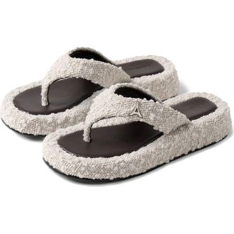 Mani&egrave;re De Voir Rosalie Boucle Flatform Sandals in Off White/brown at Nordstrom, Size 7