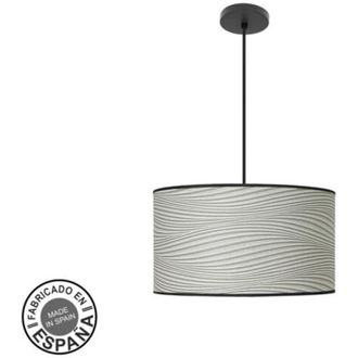 Fabrilamp Colgante Moda 2xe27 Negro/surco Gris Regx40x40cm C/difusor