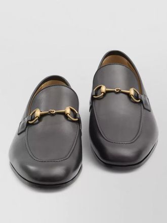 Gucci jordaan leather loafers horsebit detail