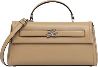 Karl Lagerfeld K/Autograph Crossbody Bag - Dames - Handtassen - Beige - ONE Size - Leer - Tassen