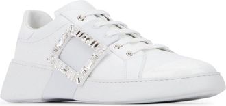 Roger Vivier Womens Viv Skate Strass Buc B001 Calfskin Fgl Sneaker