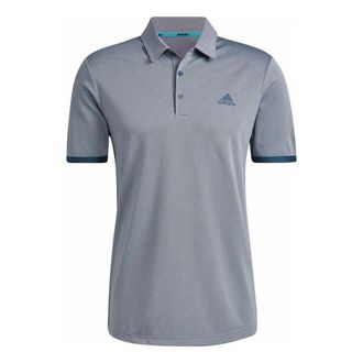 adidas Solid Color Breathable Golf Sports Short Sleeve Polo Shirt White Navy Blue HF6109