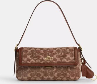 Coach Etta Small Flap Shoulder Bag In Signature Chenille