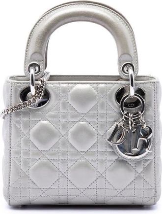 Dior Pre-owned Dior Mini Iridescent Lambskin Cannage Lady Dior Ladies DD9WNNQCFMNBI7NW
