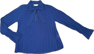 Kaos Lange Mouw Damesblouse- Synthetisch Materiaal - Dames - Blouses - Blauw - M - Overhemden