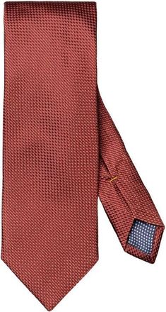 Eton Textured Solid Silk Tie at Nordstrom