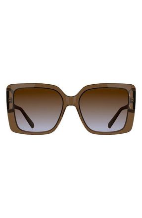 Kendra Scott Amber Filigree 56mm Gradient Rectangular Sunglasses in Caramel at Nordstrom
