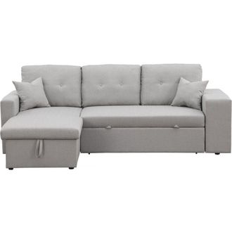Habitat et Jardin Habitat Et Jardin - Sof&aacute; Cama Esquinero/reversible axel - 3 Plazas - Gris Claro