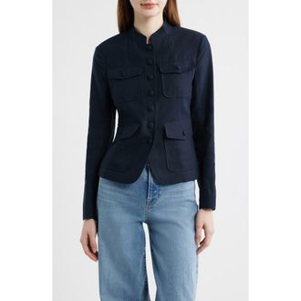 Rag & Bone Mercer Lyocell & Linen Blazer in Sal at Nordstrom, Size 10