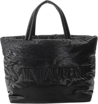 Saint Laurent Pre-owned Vintage Tote Bag - Dames - Vintage Shopper - Zwart - ONE Size - Nylon - Vintage