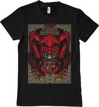 Dungeons & Dragons Officially Licensed Players Handbook Mens T-Shirt (Black), Medium