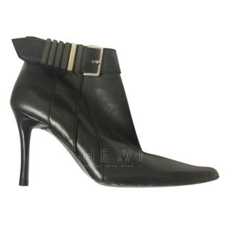 Bottega Veneta black buckle detail ankle boots Size 37