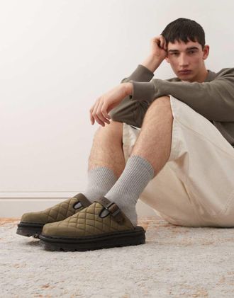 Dr. Martens Dr. Martens - ZebZag - Sabot unisex trapuntati verde kaki