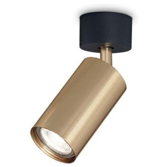 Ideal Lux Dynamite - L&aacute;mpara De Techo Con 1 Foco De Luz Para Interior, Lat&oacute;n Satinado, Gu10 - Ideal Lux