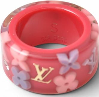 Louis Vuitton Pink Plastic Band Ring (Pre-Owned)