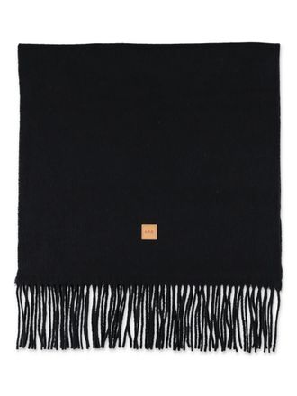 A.P.C. fringed wool scarf - men - Wool - One Size - Black