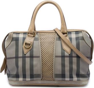 Burberry Pre-owned Burberry Smoke Check Coated Canvas Gilmoure Satchel Ladies 7ACEY8L8DQQNHGMT